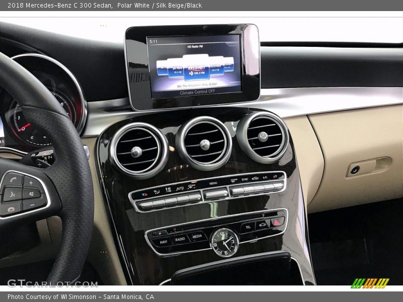 Polar White / Silk Beige/Black 2018 Mercedes-Benz C 300 Sedan