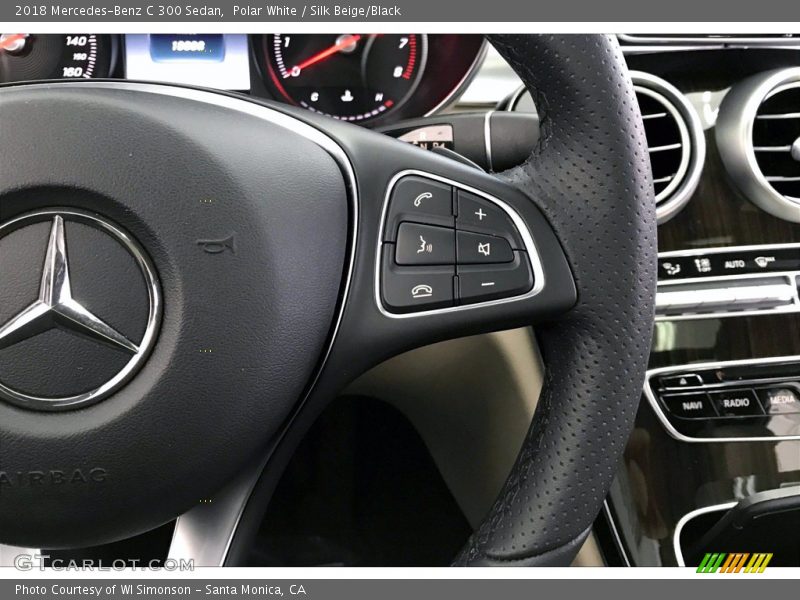 Polar White / Silk Beige/Black 2018 Mercedes-Benz C 300 Sedan