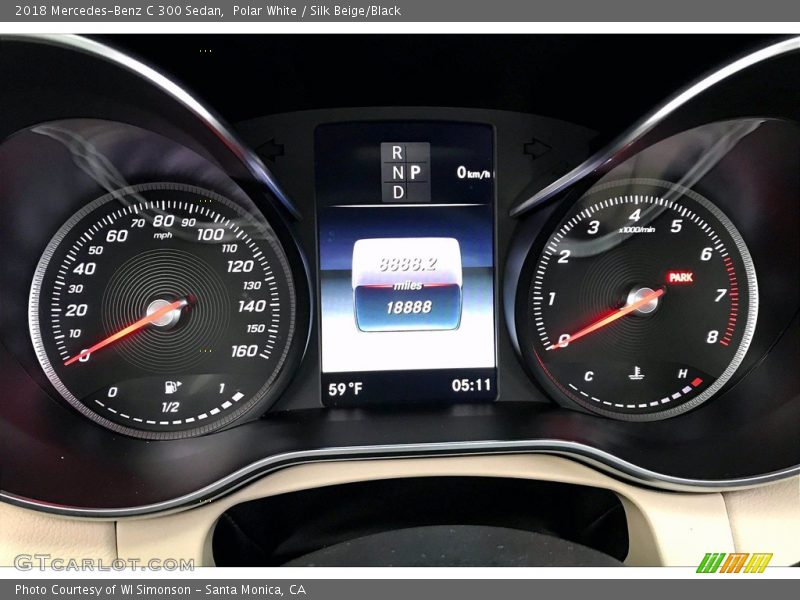Polar White / Silk Beige/Black 2018 Mercedes-Benz C 300 Sedan