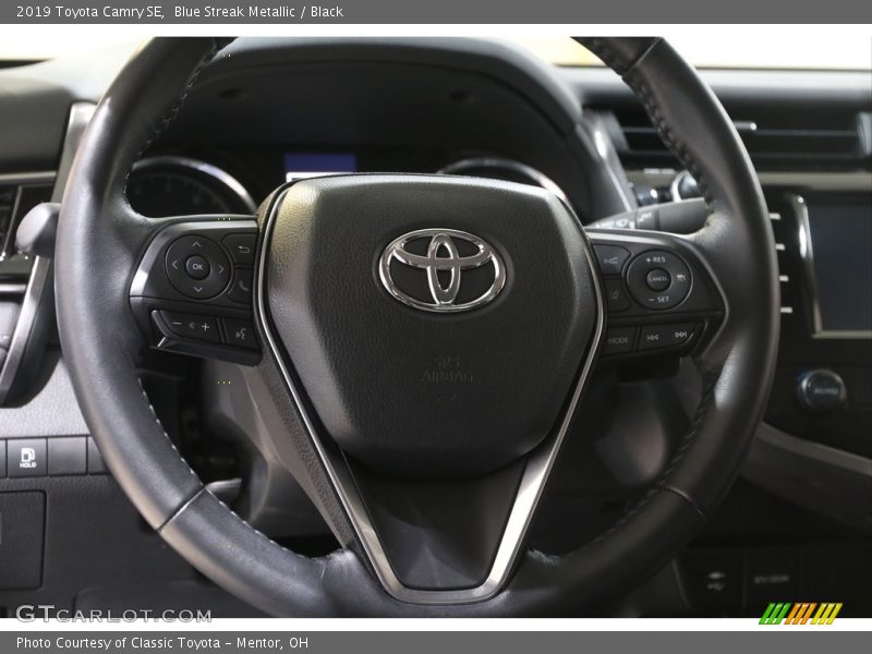 Blue Streak Metallic / Black 2019 Toyota Camry SE