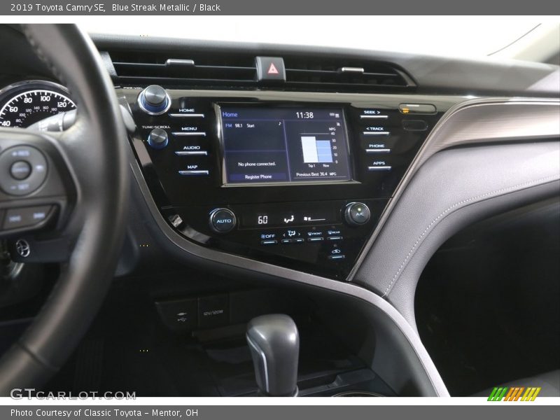 Blue Streak Metallic / Black 2019 Toyota Camry SE