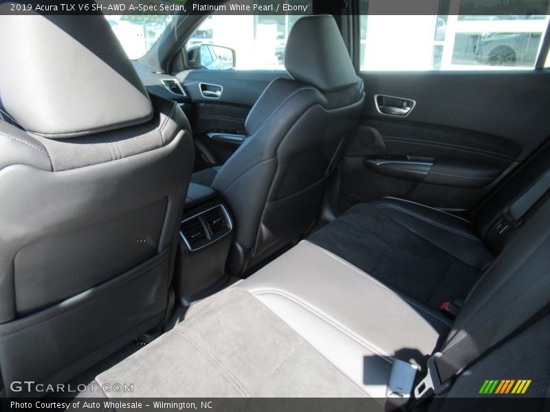 Platinum White Pearl / Ebony 2019 Acura TLX V6 SH-AWD A-Spec Sedan