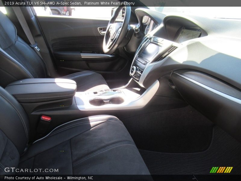 Platinum White Pearl / Ebony 2019 Acura TLX V6 SH-AWD A-Spec Sedan
