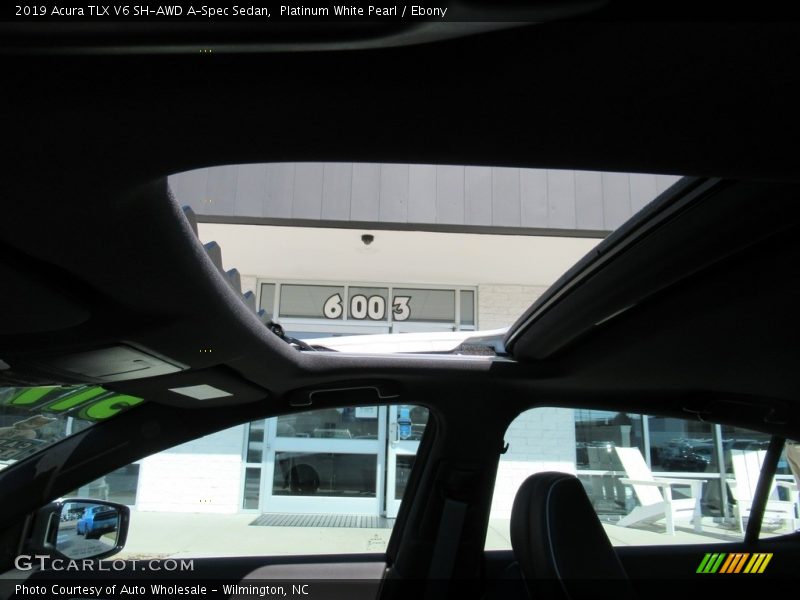 Platinum White Pearl / Ebony 2019 Acura TLX V6 SH-AWD A-Spec Sedan