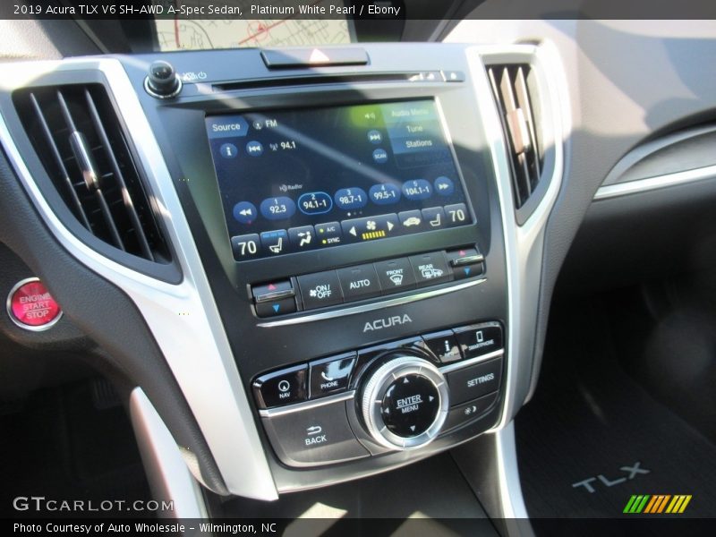 Platinum White Pearl / Ebony 2019 Acura TLX V6 SH-AWD A-Spec Sedan