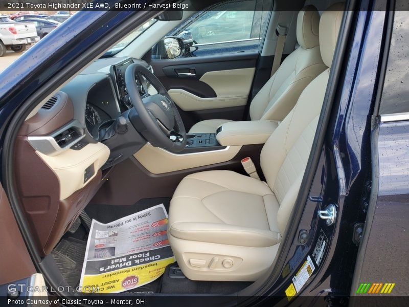Blueprint / Harvest Beige 2021 Toyota Highlander XLE AWD