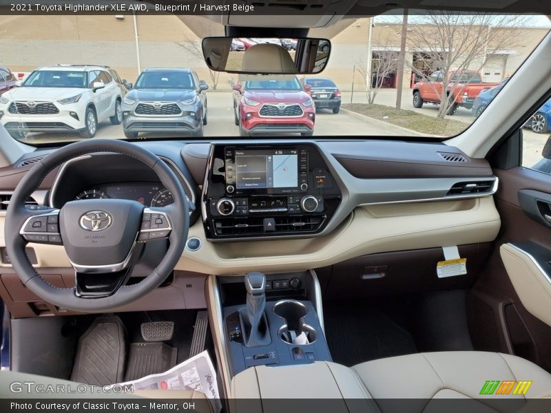 Blueprint / Harvest Beige 2021 Toyota Highlander XLE AWD