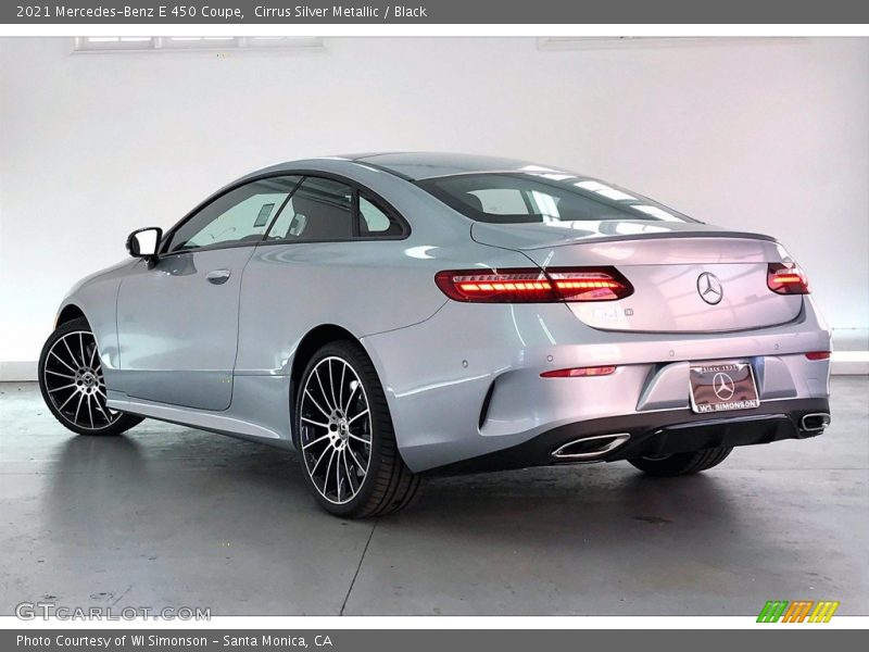 Cirrus Silver Metallic / Black 2021 Mercedes-Benz E 450 Coupe