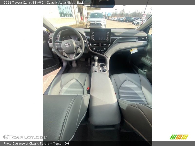 Galactic Aqua Mica / Black 2021 Toyota Camry SE AWD