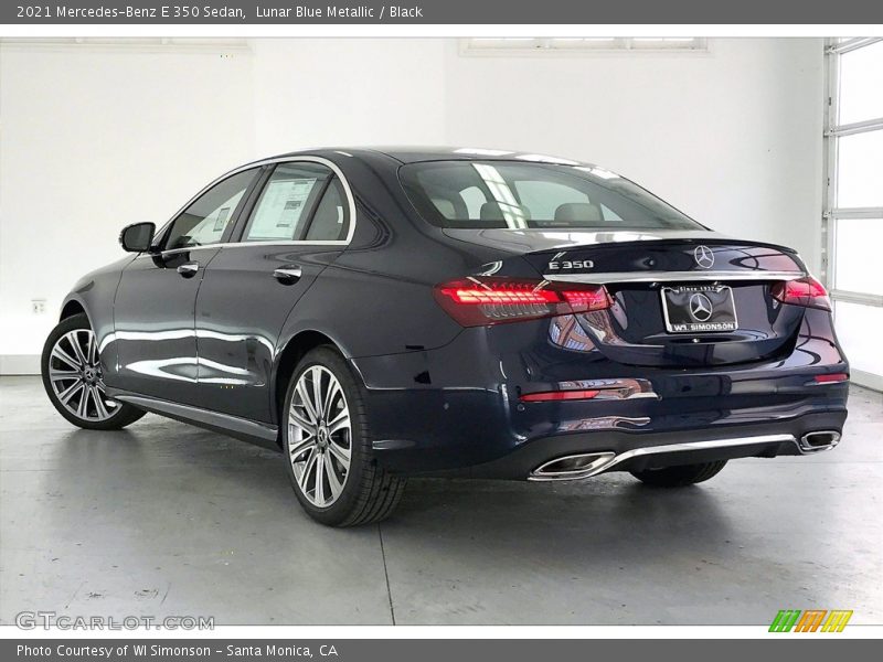 Lunar Blue Metallic / Black 2021 Mercedes-Benz E 350 Sedan