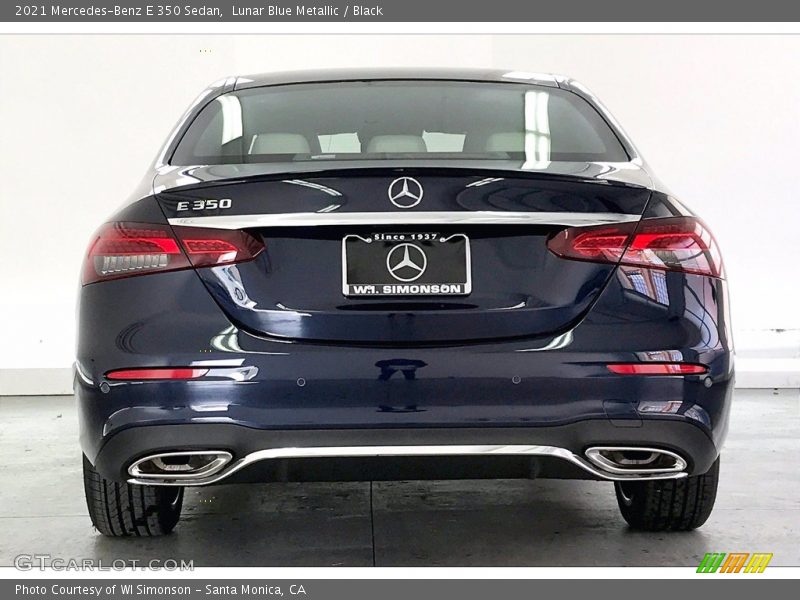 Lunar Blue Metallic / Black 2021 Mercedes-Benz E 350 Sedan