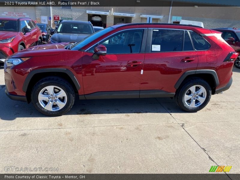 Ruby Flare Pearl / Black 2021 Toyota RAV4 XLE AWD