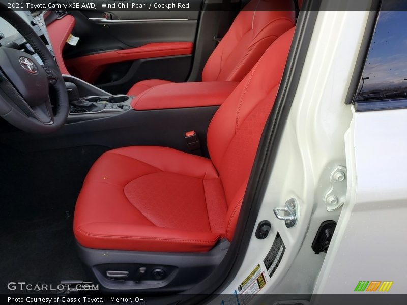 Wind Chill Pearl / Cockpit Red 2021 Toyota Camry XSE AWD