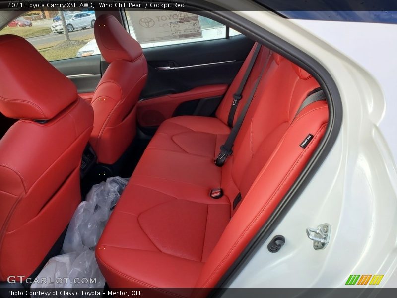Wind Chill Pearl / Cockpit Red 2021 Toyota Camry XSE AWD