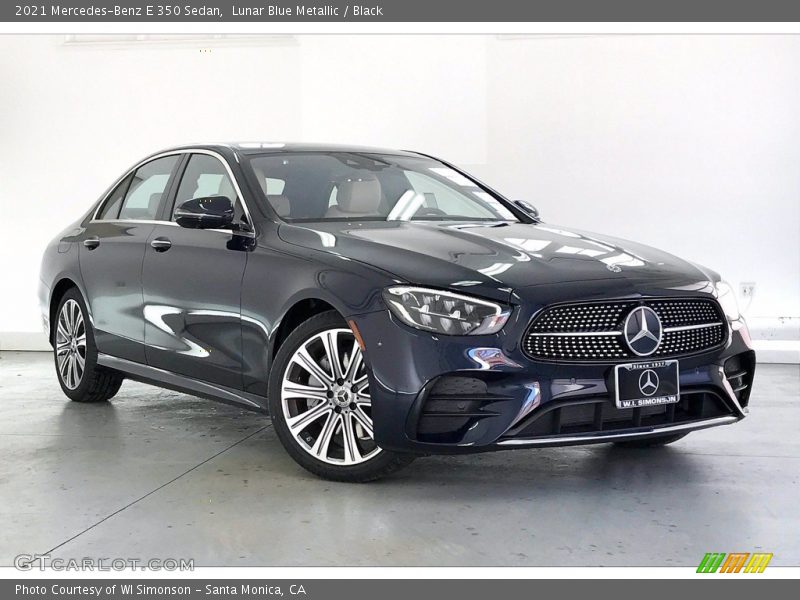 Lunar Blue Metallic / Black 2021 Mercedes-Benz E 350 Sedan