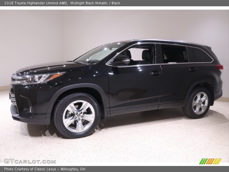 Midnight Black Metallic / Black 2018 Toyota Highlander Limited AWD