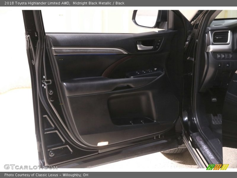 Midnight Black Metallic / Black 2018 Toyota Highlander Limited AWD