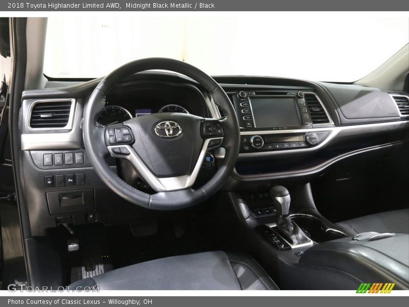 Midnight Black Metallic / Black 2018 Toyota Highlander Limited AWD