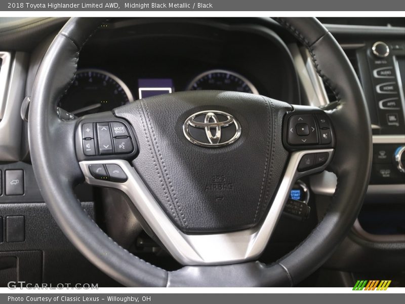 Midnight Black Metallic / Black 2018 Toyota Highlander Limited AWD