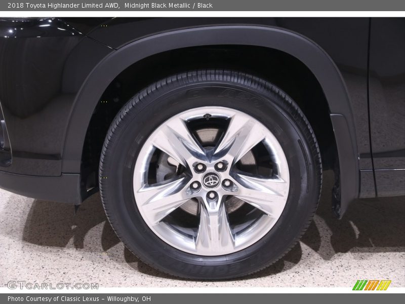 Midnight Black Metallic / Black 2018 Toyota Highlander Limited AWD