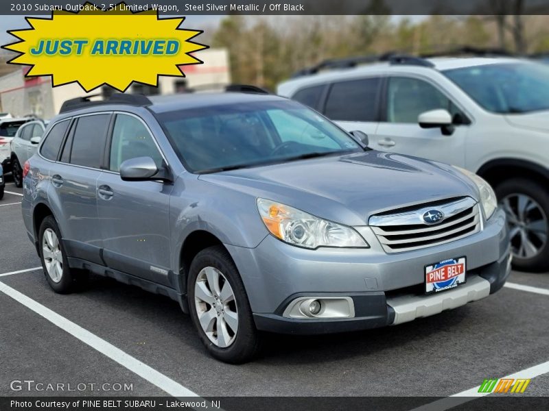Steel Silver Metallic / Off Black 2010 Subaru Outback 2.5i Limited Wagon