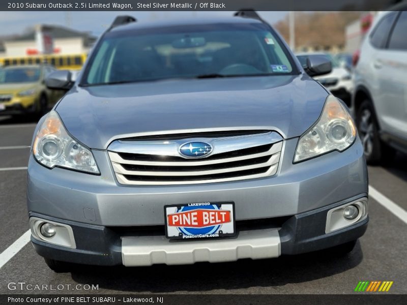 Steel Silver Metallic / Off Black 2010 Subaru Outback 2.5i Limited Wagon