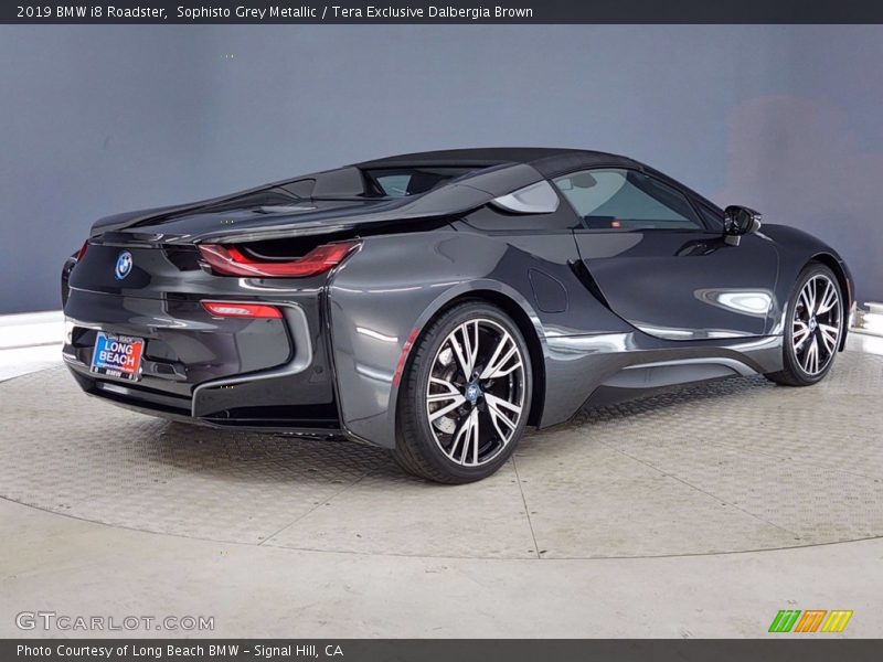 Sophisto Grey Metallic / Tera Exclusive Dalbergia Brown 2019 BMW i8 Roadster