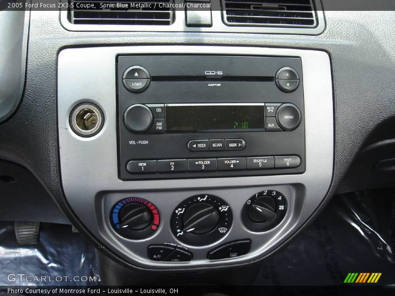 Sonic Blue Metallic / Charcoal/Charcoal 2005 Ford Focus ZX3 S Coupe