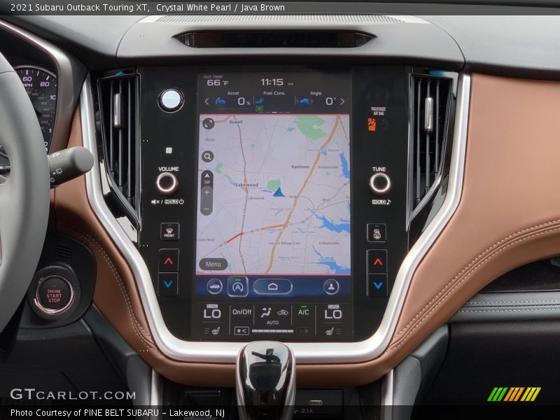 Navigation of 2021 Outback Touring XT