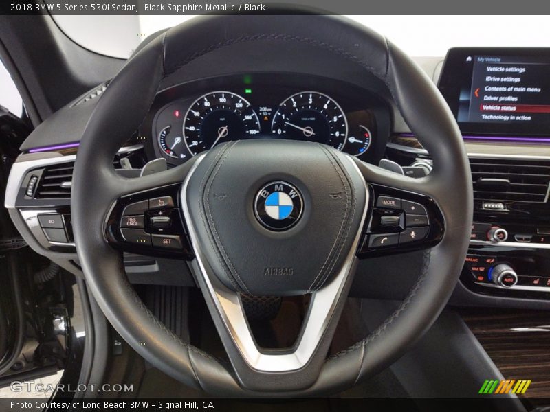 Black Sapphire Metallic / Black 2018 BMW 5 Series 530i Sedan
