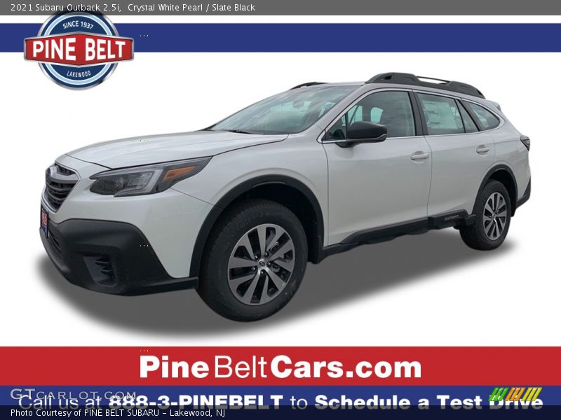 Crystal White Pearl / Slate Black 2021 Subaru Outback 2.5i