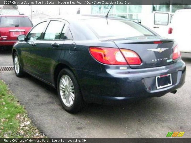 Modern Blue Pearl / Dark Slate Gray/Light Slate Gray 2007 Chrysler Sebring Touring Sedan