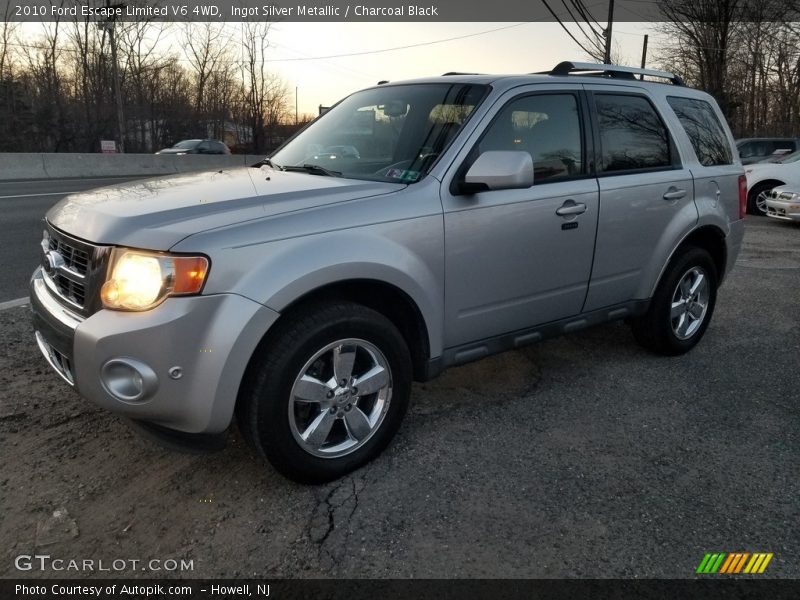 Ingot Silver Metallic / Charcoal Black 2010 Ford Escape Limited V6 4WD