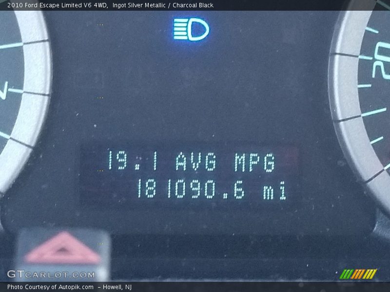 Ingot Silver Metallic / Charcoal Black 2010 Ford Escape Limited V6 4WD