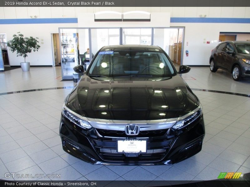 Crystal Black Pearl / Black 2019 Honda Accord EX-L Sedan