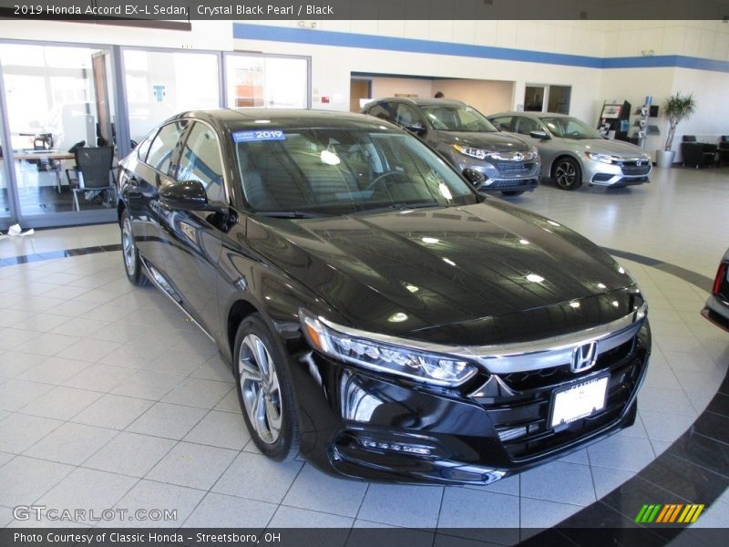 Crystal Black Pearl / Black 2019 Honda Accord EX-L Sedan