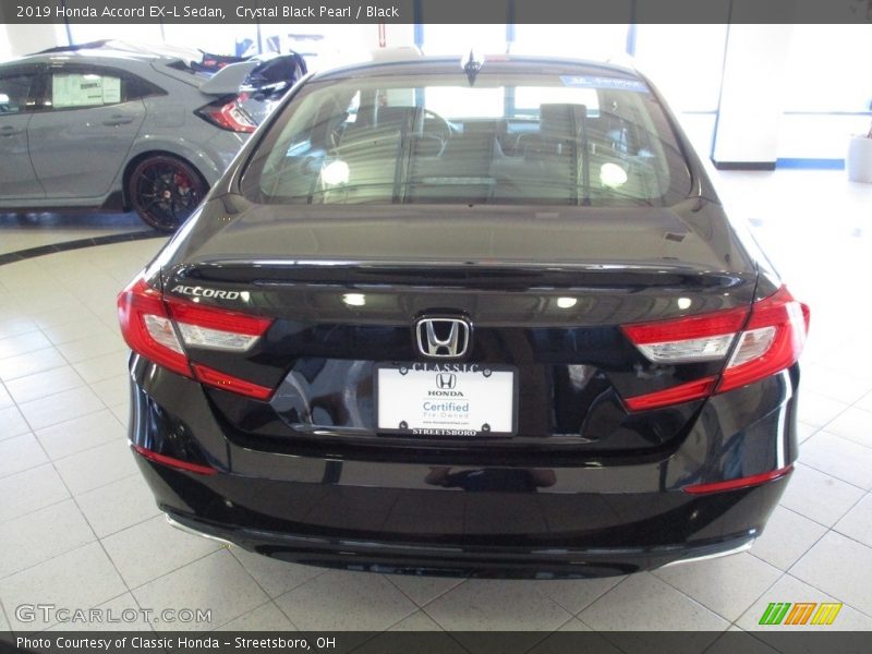 Crystal Black Pearl / Black 2019 Honda Accord EX-L Sedan