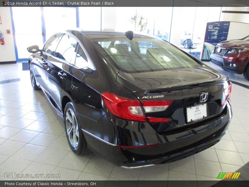 Crystal Black Pearl / Black 2019 Honda Accord EX-L Sedan