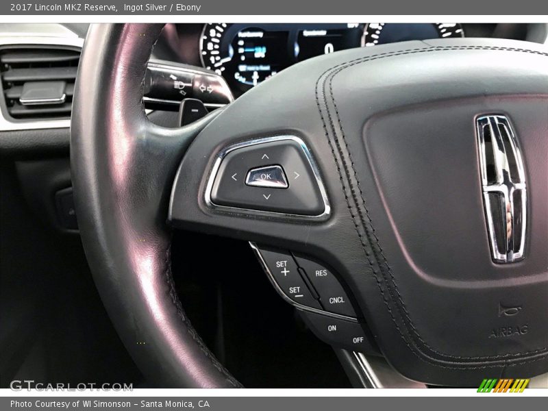 Ingot Silver / Ebony 2017 Lincoln MKZ Reserve