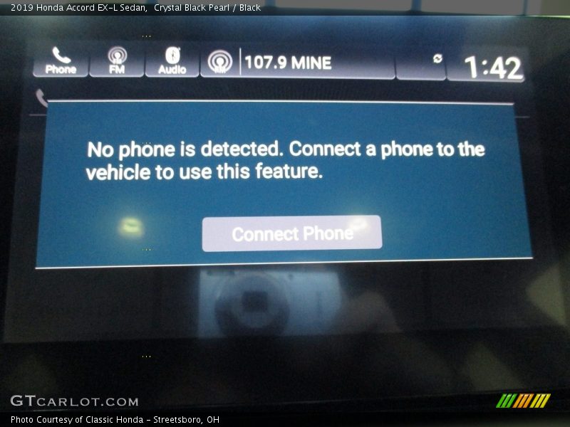 Crystal Black Pearl / Black 2019 Honda Accord EX-L Sedan