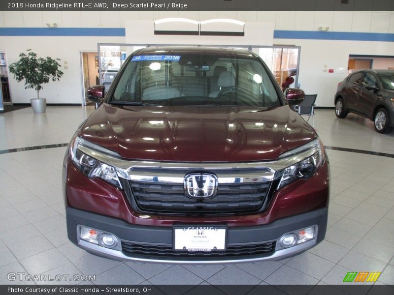 Deep Scarlet Pearl / Beige 2018 Honda Ridgeline RTL-E AWD