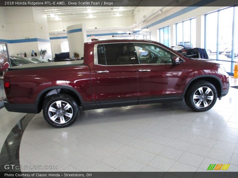 Deep Scarlet Pearl / Beige 2018 Honda Ridgeline RTL-E AWD
