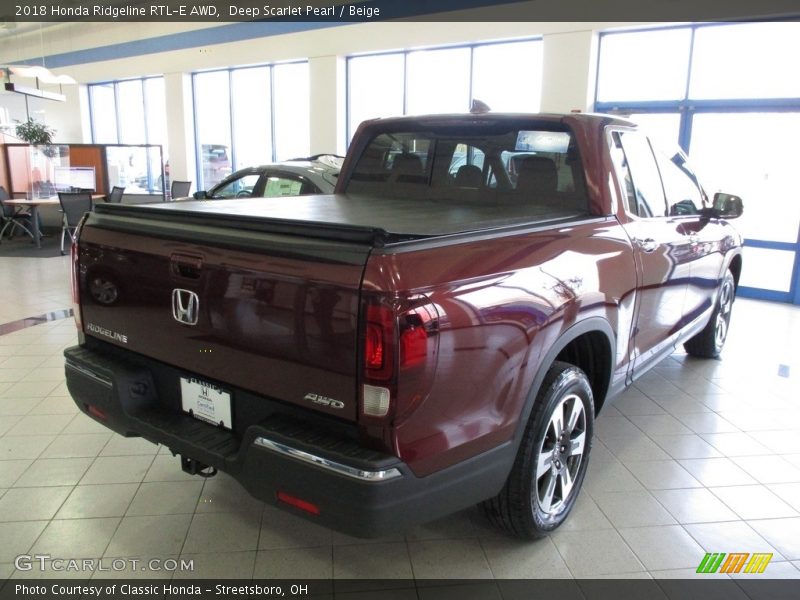 Deep Scarlet Pearl / Beige 2018 Honda Ridgeline RTL-E AWD