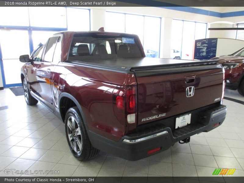 Deep Scarlet Pearl / Beige 2018 Honda Ridgeline RTL-E AWD