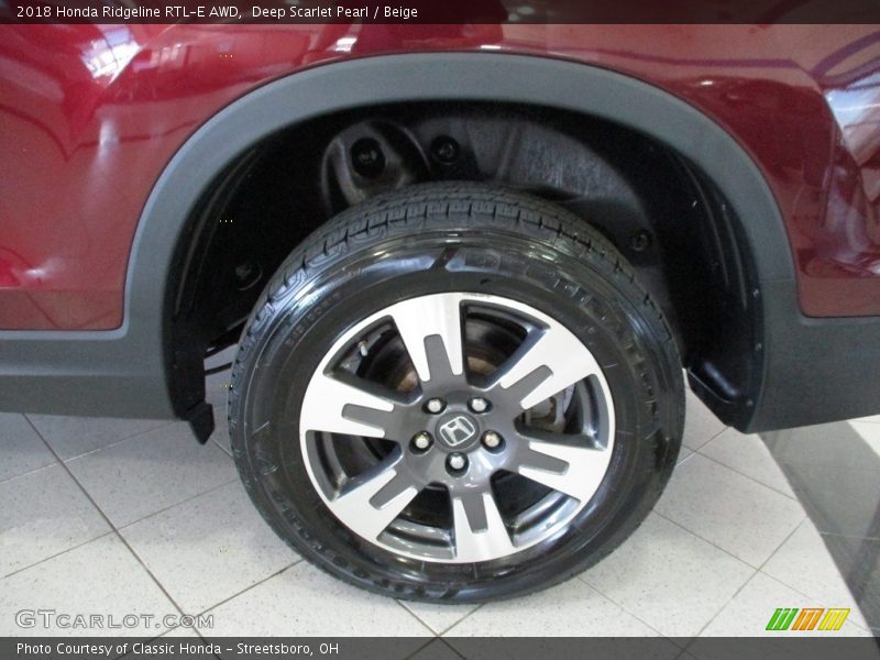 Deep Scarlet Pearl / Beige 2018 Honda Ridgeline RTL-E AWD