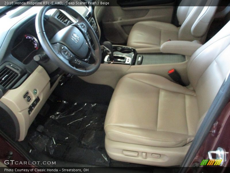 Deep Scarlet Pearl / Beige 2018 Honda Ridgeline RTL-E AWD