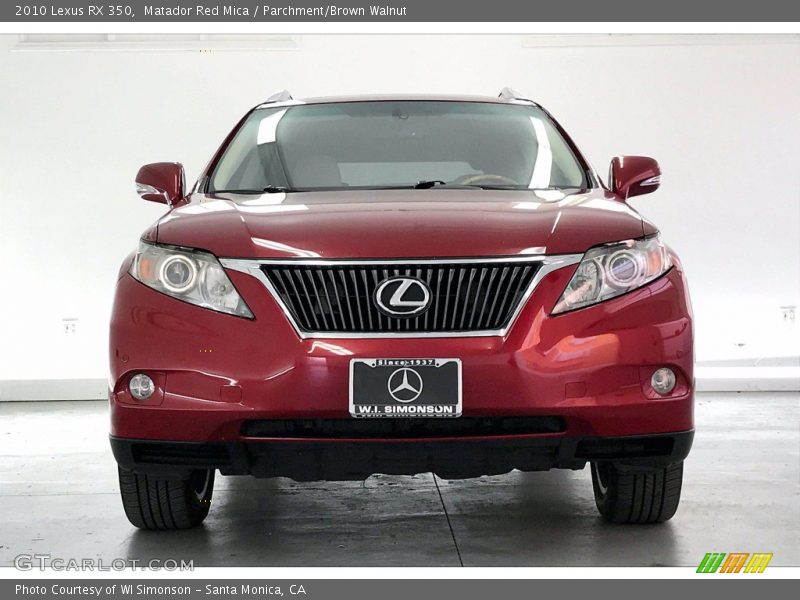 Matador Red Mica / Parchment/Brown Walnut 2010 Lexus RX 350