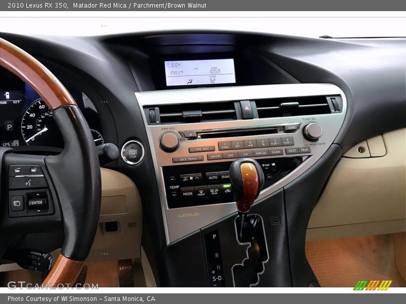 Matador Red Mica / Parchment/Brown Walnut 2010 Lexus RX 350