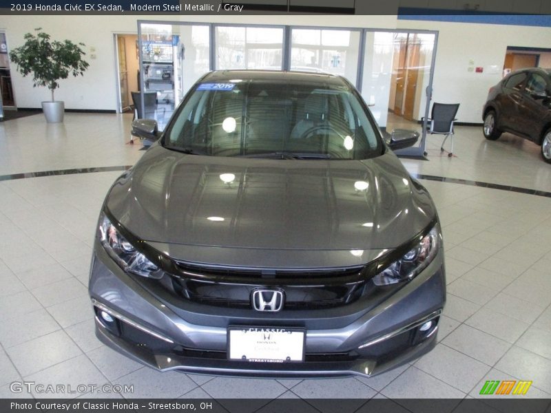 Modern Steel Metallic / Gray 2019 Honda Civic EX Sedan