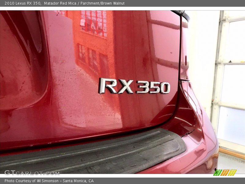 Matador Red Mica / Parchment/Brown Walnut 2010 Lexus RX 350